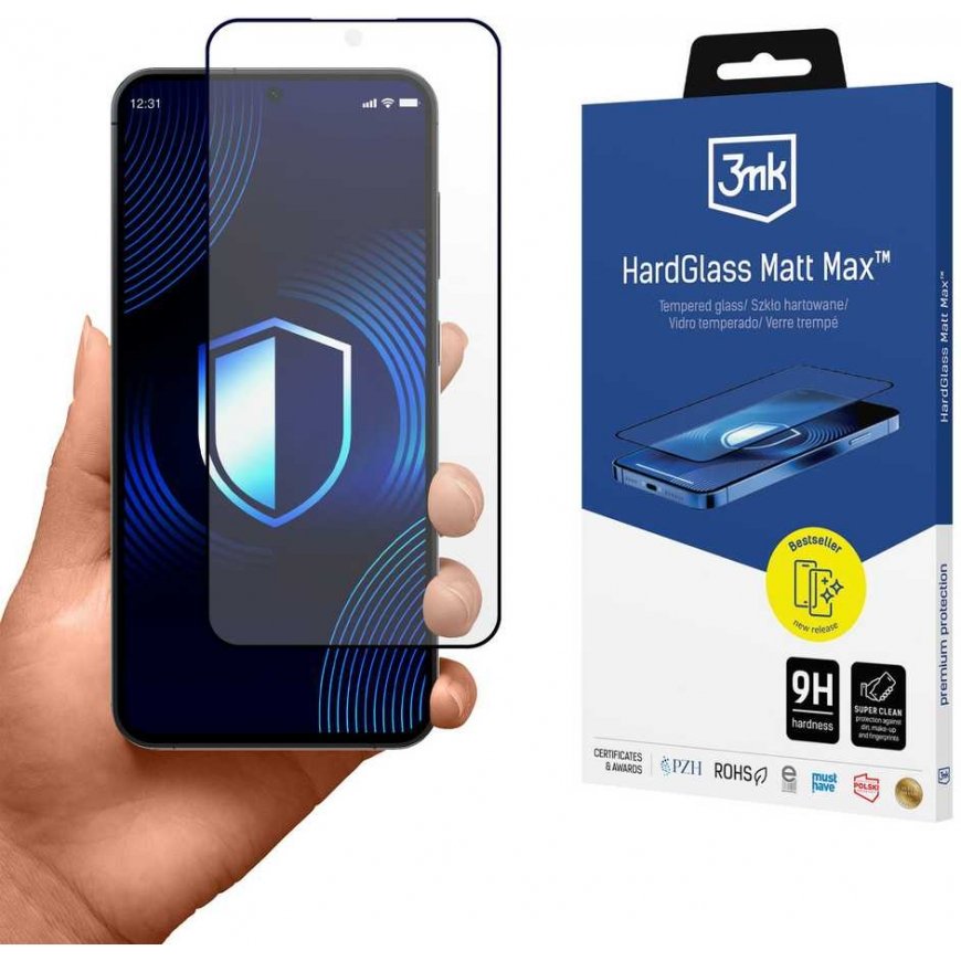 Matte tempered glass 3mk HardGlass Matt Max Samsung Galaxy S25+ – 2