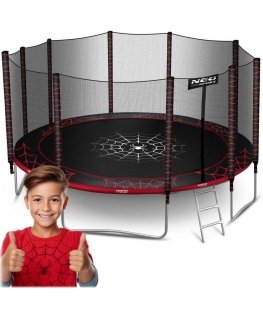 15 ft / 465 cm garden trampoline with external net and Neo-Sport ladder