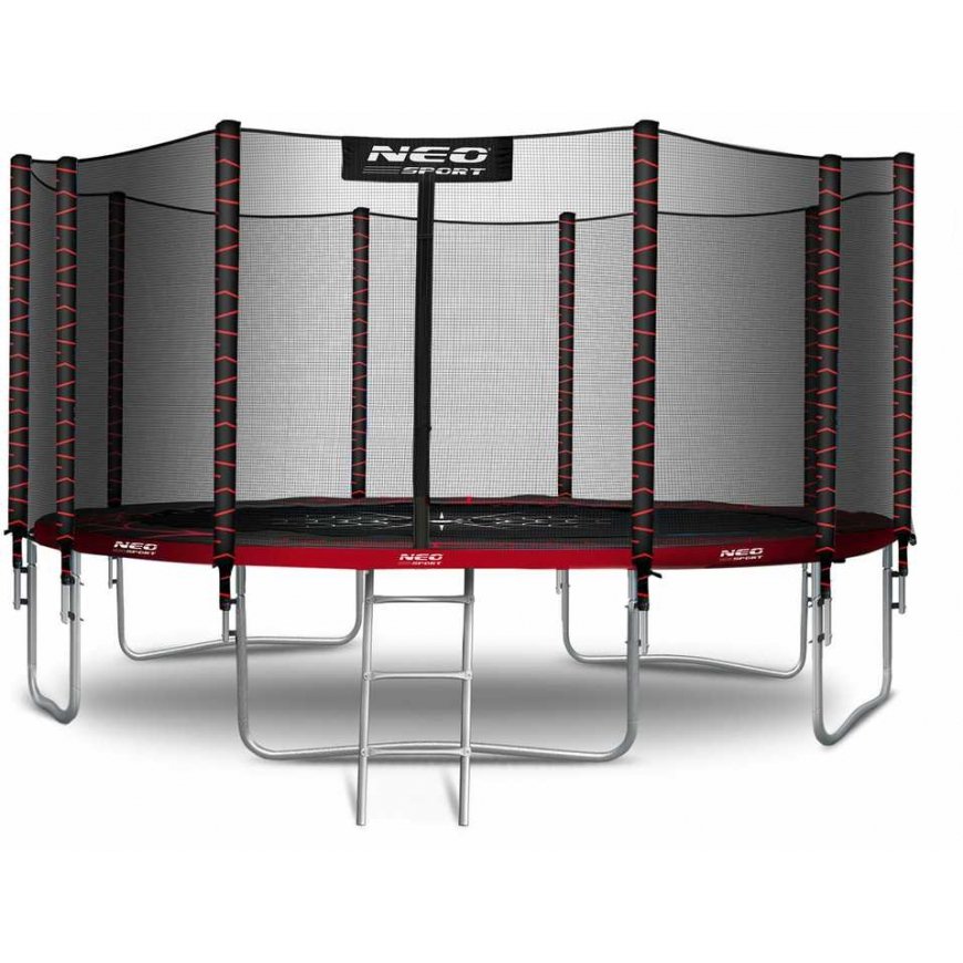 15 ft / 465 cm garden trampoline with external net and Neo-Sport ladder – 2