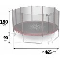 15 ft / 465 cm garden trampoline with external net and Neo-Sport ladder