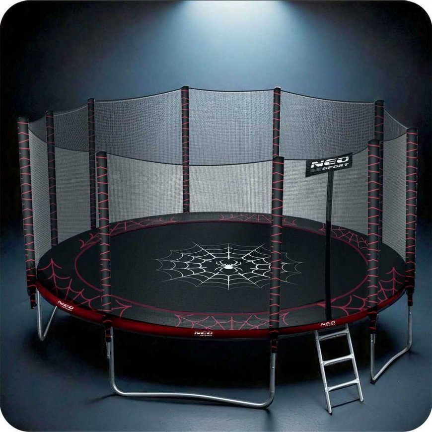 15 ft / 465 cm garden trampoline with external net and Neo-Sport ladder – 5