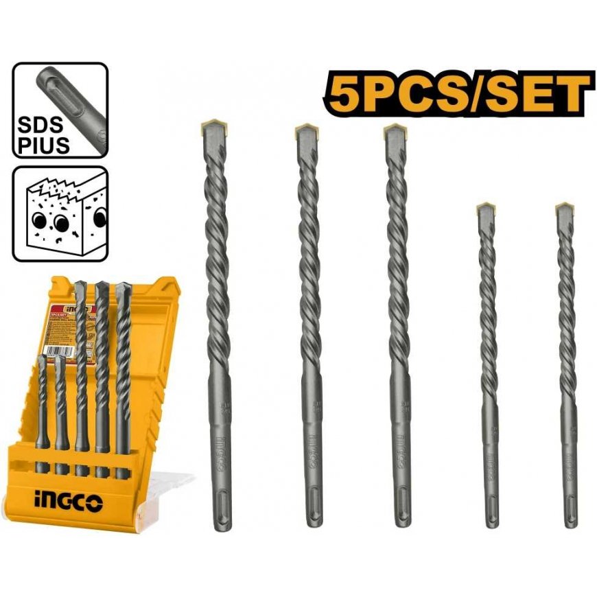 Grąžtas Ingco AKD2052 Concrete drill set 5pcs – 2