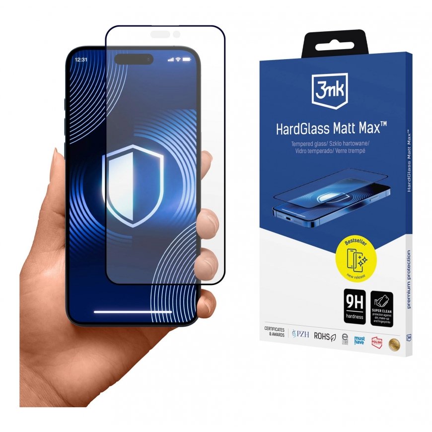 3MK HardGlass Matt Max Matēts ekrāna aizsargs Apple 1 pcs