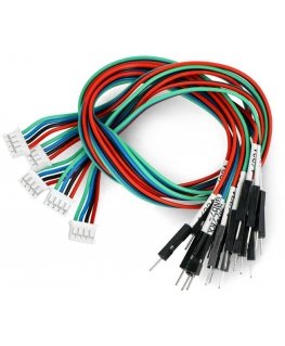 Gravity - I2C/UART jungiamųjų laidų rinkinys - PH2.0-kaištis - 30cm - 5 vnt - DFRobot FIT0916-M