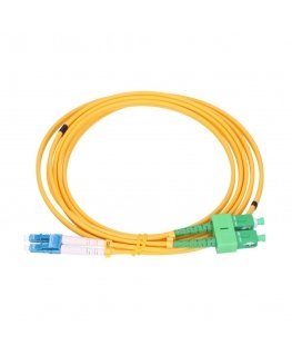 Extralink PATCHCORD SC/APC-LC/PC SM 9/125 DUPLEX 2.0MM 1.5M InfiniBand- ja kuituoptiikkakaapeli 1,5 m FTTH Keltainen