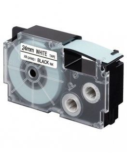 Casio XR-24WE1 label-making tape Black on white