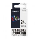 Casio XR-24WE1 etikettien kirjoitusnauha Musta valkoisella