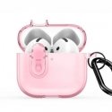 Apple AirPods 4 PECL Series PC+TPU Cover with Hook Pink