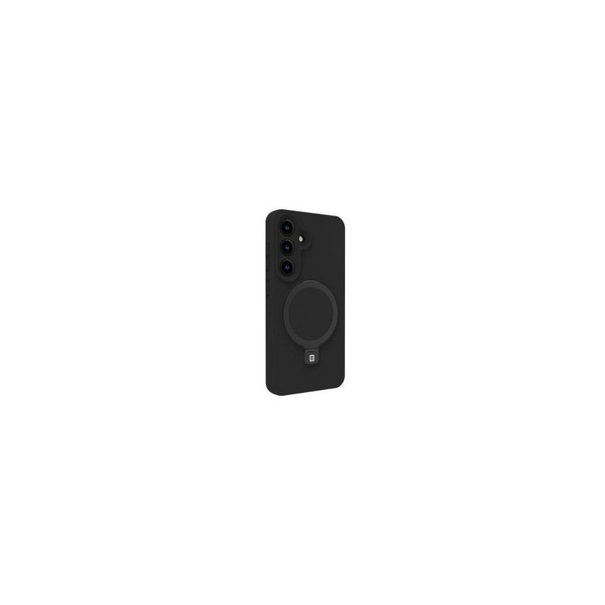Samsung Galaxy S25 Premium Magnetic with Stand Soft Touch Silicone Case Black