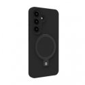 Samsung Galaxy S25 Premium Magnetic with Stand Soft Touch Silicone Case Black
