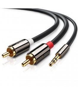 Ugreen 10584 аудио кабель 2 m 2 x RCA 3,5 мм Черный