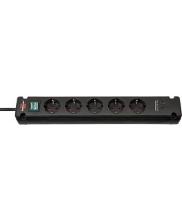 Brennenstuhl 1150660415 jatkojohto 3 m 5 AC-pistorasia(a) Sisätila musta
