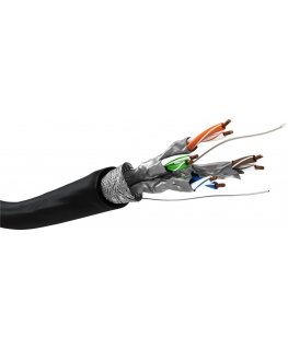 Goobay CAT 6A Outdoor Network Cable, S/FTP (PiMF), black, 100m