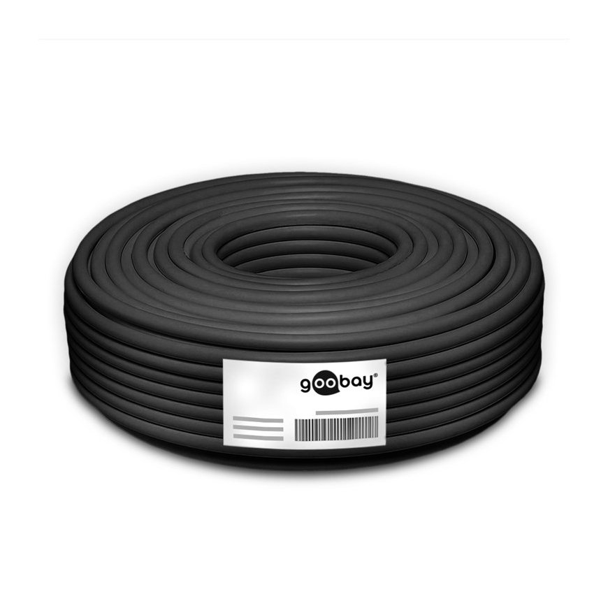 Goobay 77624 сетевой кабель Черный 100 m Cat6a S/FTP (S-STP) – 4