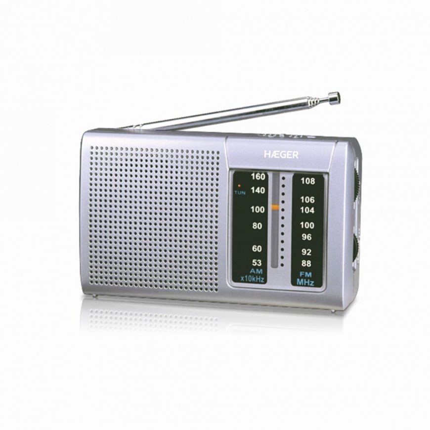 Haeger PR-BIB.001A радиоприемник Портативный Цифровой Серебристый