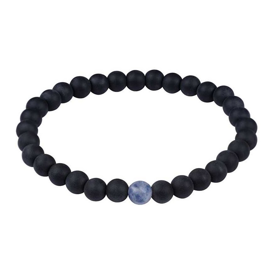 Troli Beaded Bracelet with Onyx and Blue Jasper