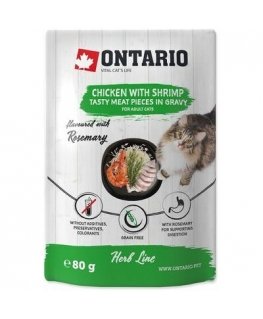 Canned cat food - Ontario Herb Chicken with Shrimps, Rice and Ro