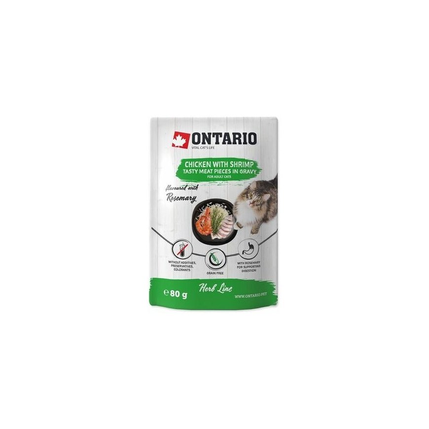 Canned cat food - Ontario Herb Chicken with Shrimps, Rice and Ro