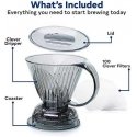 Clever Dripper - L 500ml läpinäkyvä harmaa + 100 suodatinta Clever Dripper - L 500ml läpinäkyvä harmaa + 100 suodatinta