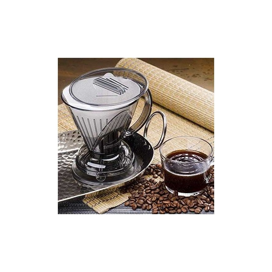 Clever Dripper - L 500ml Permatomas pilkas + 100 filtrų – 5