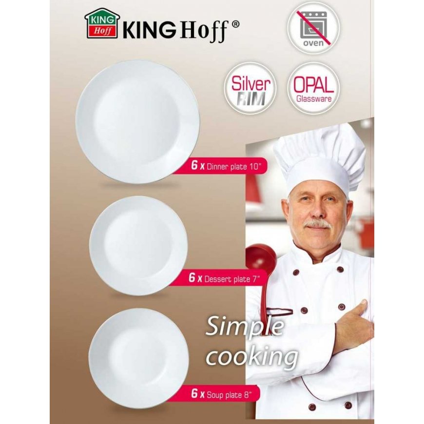 King Hoff Elegantiškas indų rinkinys 6 asmenims, 18 dalių – 2