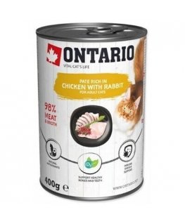 Canned cat food - Ontario Cat can Chicken with Rabbit flavoured