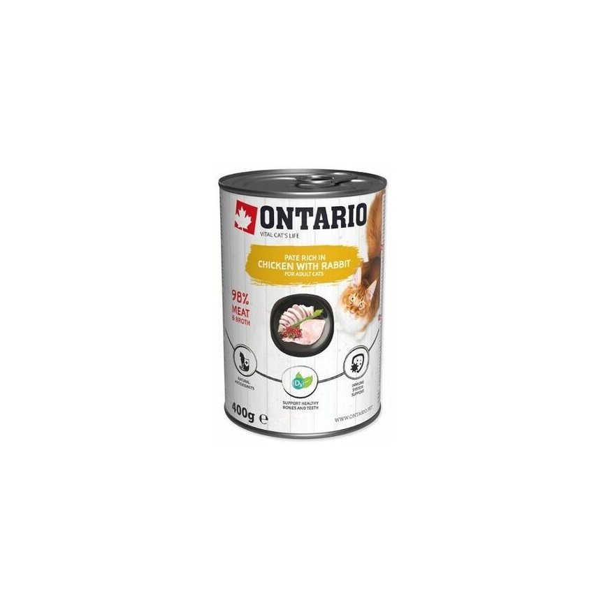 Canned cat food - Ontario Cat can Chicken with Rabbit flavoured