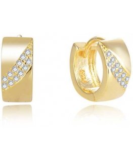 Beneto Charming gold-plated round earrings AGUC2674-GOLD