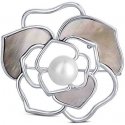 Jwl Luxury Pearls Pearl rintakoru 2in1 aidolla valkoisella helmellä ja helmiäisellä JL0627 Jwl Luxury Pearls Pearl rintakoru 2in1 aidolla valkoisella helmellä ja helmiäisellä JL0627