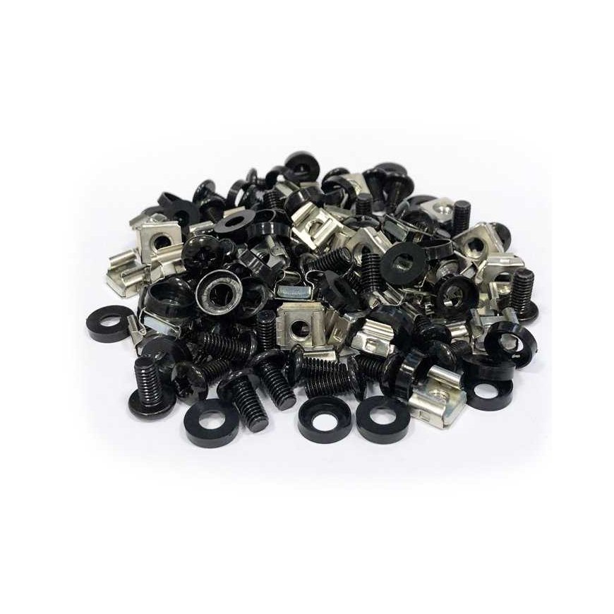 DATACOM Mounting Set M6 (50pcs/pack) - 12mm Juodas