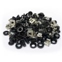 DATACOM-asennussarja M6 (50kpl/pakkaus) - 12mm musta