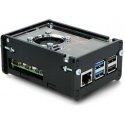 Gravlaser-kotelo Raspberry Pi 5:lle tuulettimella - musta Gravlaser-kotelo Raspberry Pi 5:lle tuulettimella - musta