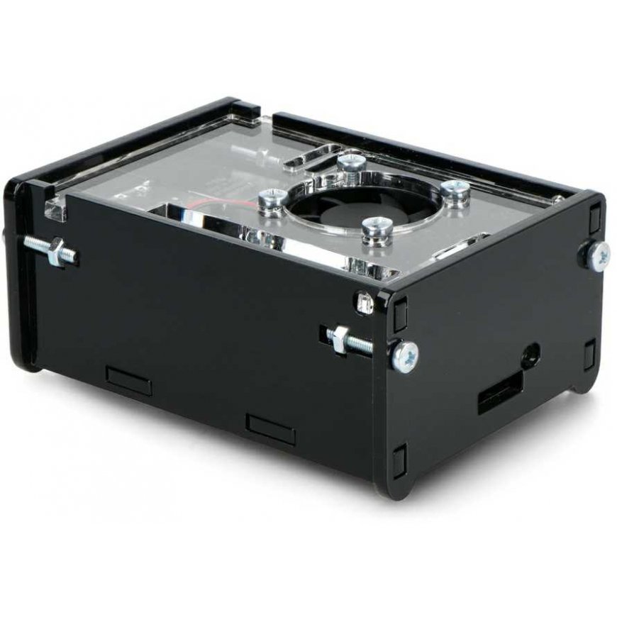 Gravlaser Case for Raspberry Pi 5 with fan - black – 3
