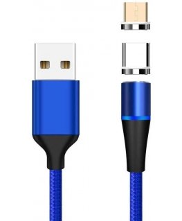 Kabelis USB PremiumCord PremiumCord Magnetinis mikro USB ir USB-C įkrovimo ir duomenų kabelis, 1m, sidabrinis