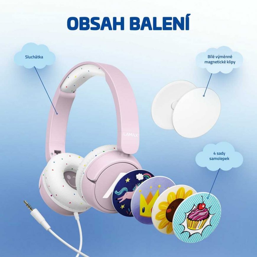 LAMAX SoundKid1 headphones - with headband - pink – 3