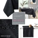 Tablecloth Vesta black pressed modern 80x80 AmeliaHome