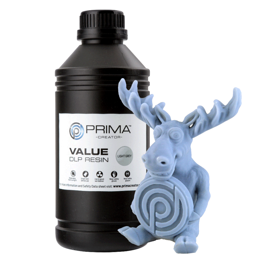 PrimaCreator Value UV/DLP -hartsi - 1000 ml - vaaleanharmaa