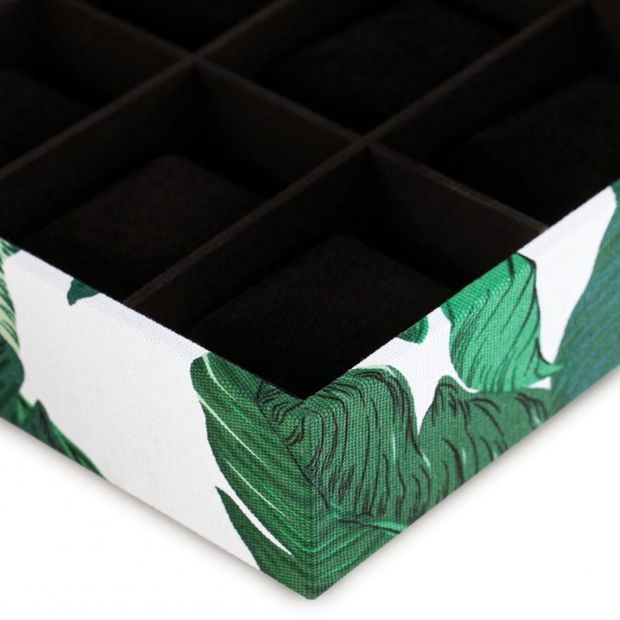 AmeliaHome Jewelry Box / AH / GLASEN / LEAVES / 18X7 – 3