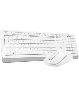A4tech Keyboard and mouse FG1012, Bezdrátový, US, bílá