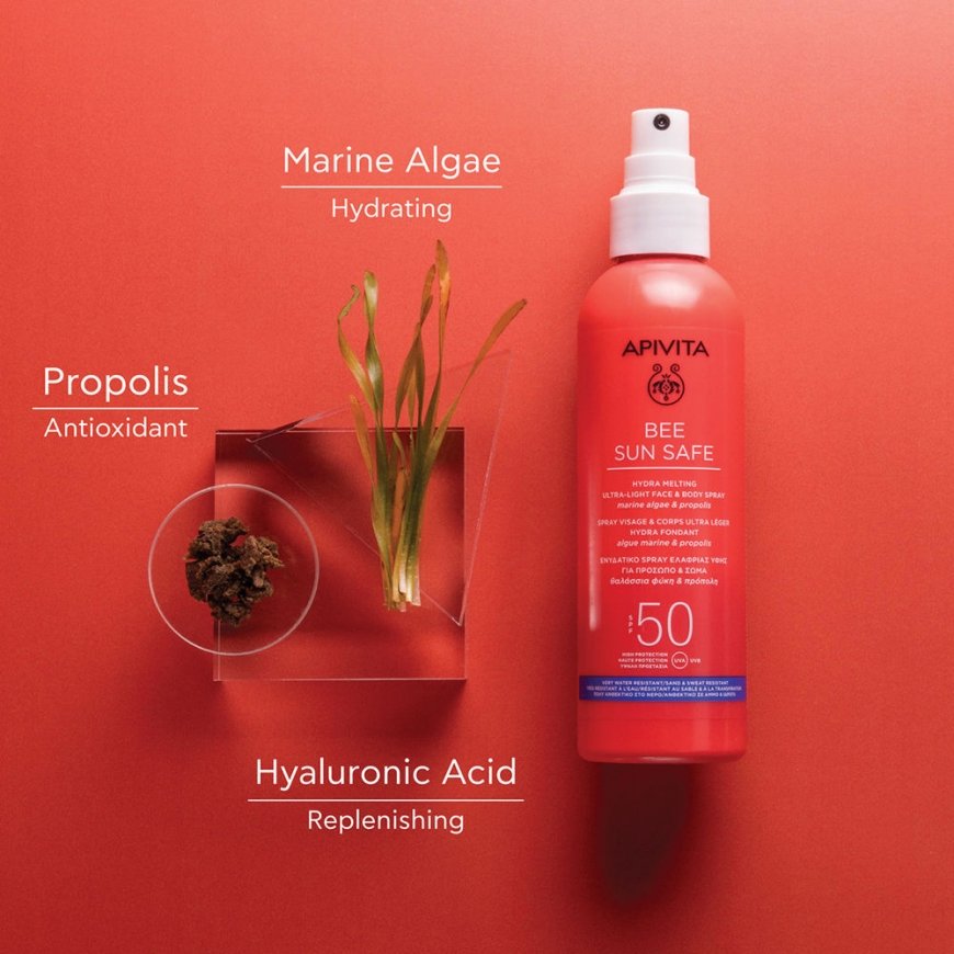 Apivita Bee Sun Safe Hydra Melting ultrakevyt kasvo- ja vartalosuihke SPF50 200ml