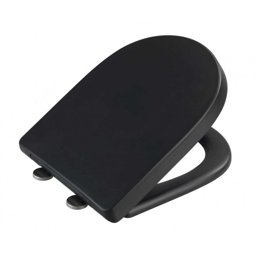 WENKO 24989100 WC-istuin Kova wc-istuin Duroplast musta – 3