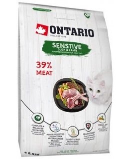 Dry cat food - Ontario Cat Sensitive Derma, 6.5 kg