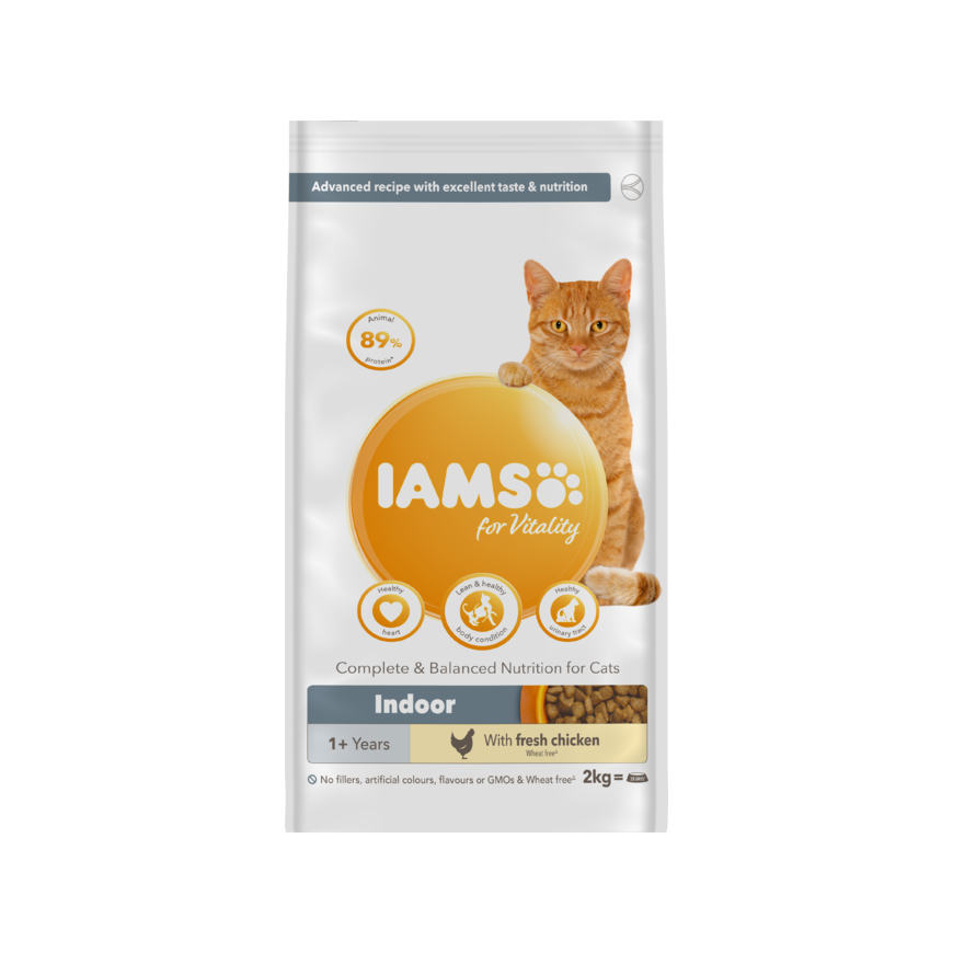 Dry food for cats - IAMS CAT ADULT INDOOR CHICKEN, 2 kg