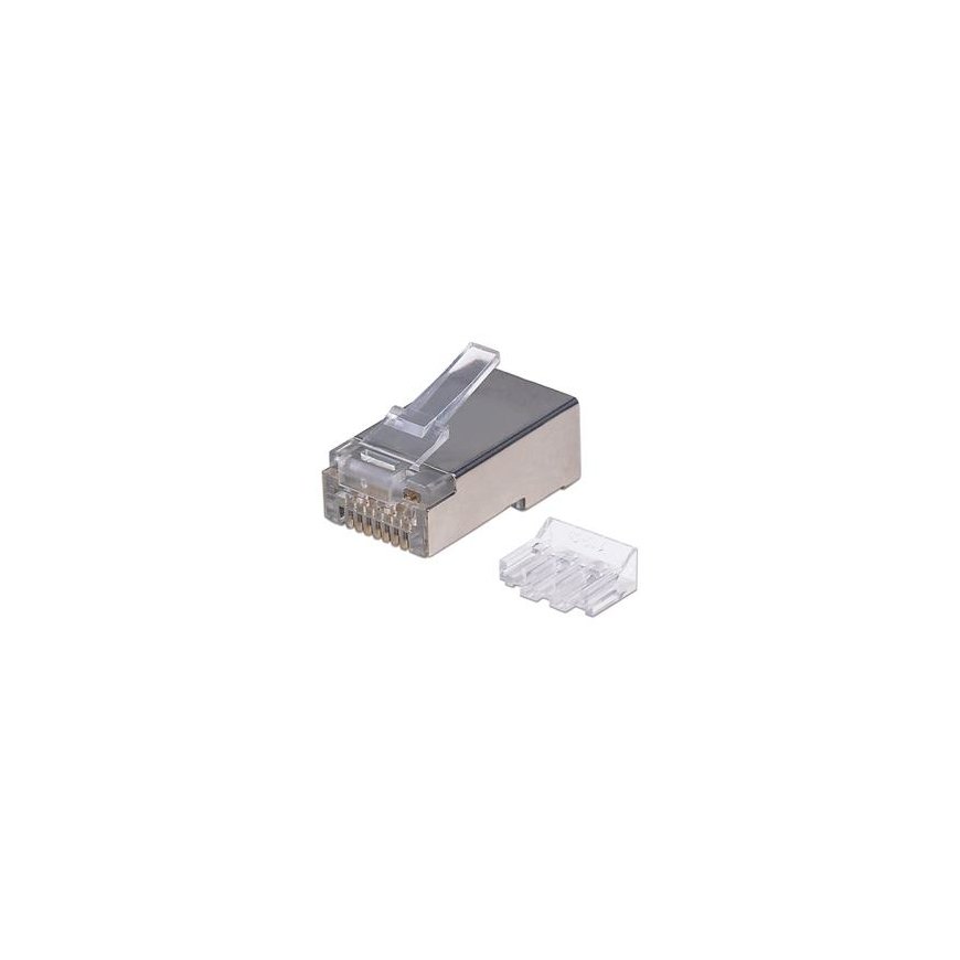 Intellinet RJ45 Modular Plugs Pro Line, Cat6A, STP, 3-prong, for solid & stranded wire, 50 µ gold-pl