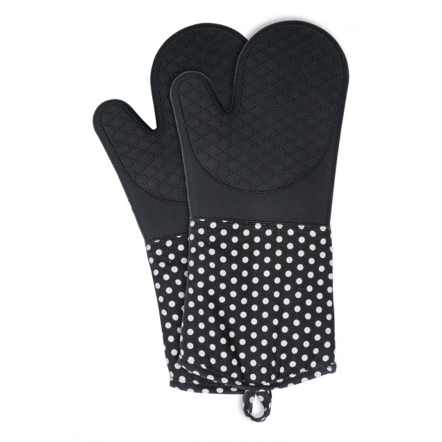 WENKO Oven gloves Silicone Black 1 pair