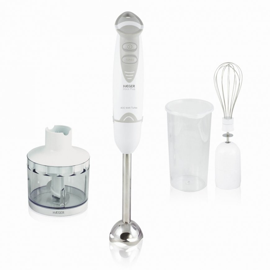 Haeger HB-400.012A blenderis Iegremdējams blenderis 400 W Pelēks, Balts