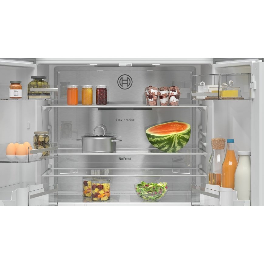 Bosch Serie 4 KFN96APEA side-by-side-jääkaappipakastin Vapaasti seisova 605 L E Ruostumaton teräs – 4