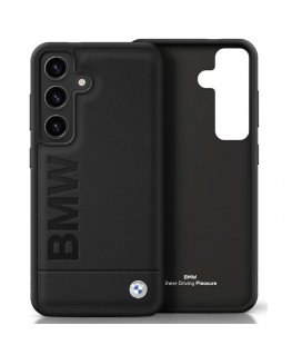 Etui BMW Leather Big Wordmark do Samsung Galaxy S25 czarny