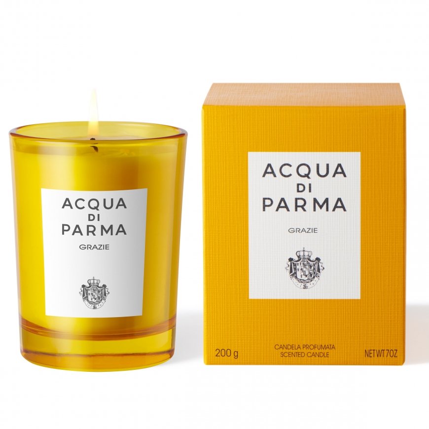Acqua di Parma Grazie vahakynttilä Pyöreä Bergamotti, Ruusu, Merisuola, Tuoksuilangia Keltainen 1 kp – 2
