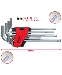 KS Tools 151.5000 šešiakampis raktas 10 vnt
